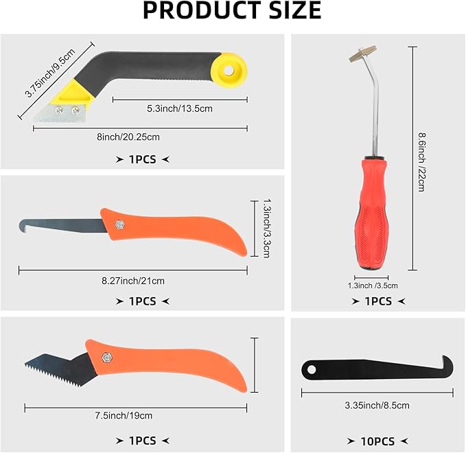 29-Piece Grout Removal Tool Kit with Tile Grout Saws, 13 Replacement Blades, Grout Remover Cone and Ball Finishing Tools for Bathroom Shower and Floor Tile Gap Cleaning