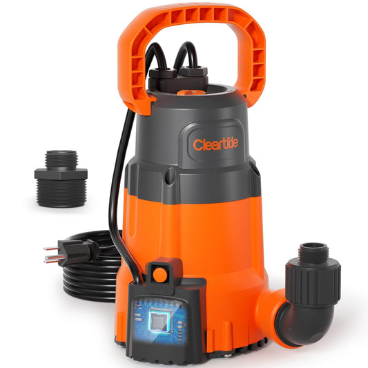 1/4 HP Submersible Utility Water Pump, 2160 GPH High Flow - Image 1
