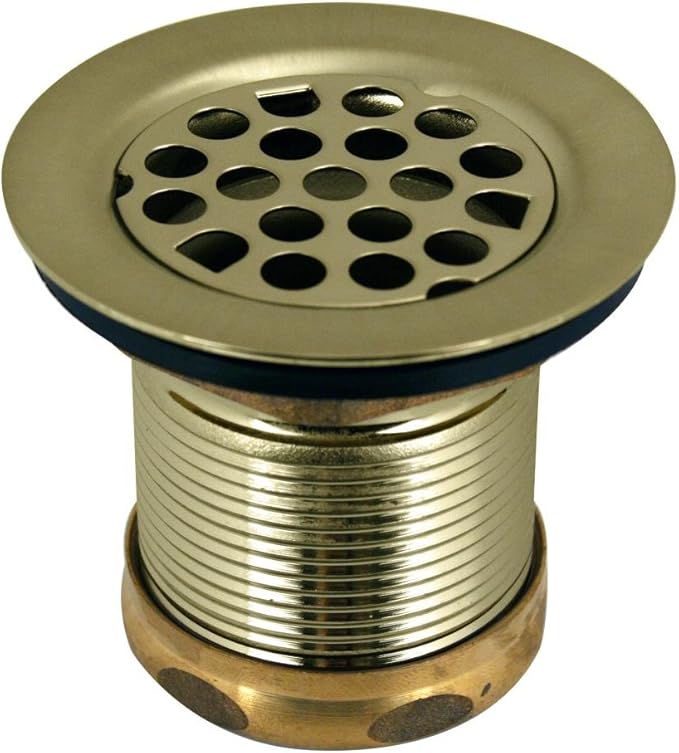 Westbrass Grid Basket Style Bar Sink Strainer, Polished Brass, D2181-01