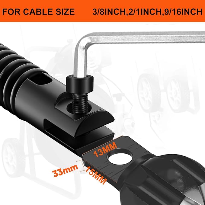 6-Blade Drain Snake Attachment (Fits 3/8"-5/8" Sewer Snake Cables)–Heavy Duty Root & Grease Cutter with Ultra-Rustproof Electroplated Coating CNC Steel Construction