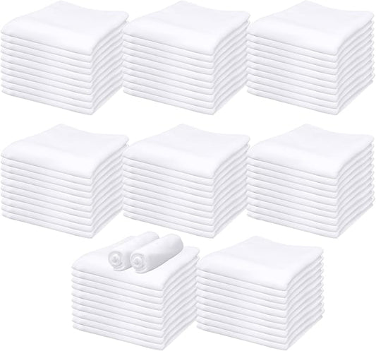 80 Pack Hand Towels Bulk 16 x 27 Inch Facial Bleach Proof Towels for Gym, Spa, Kitchen, Hotel (White)