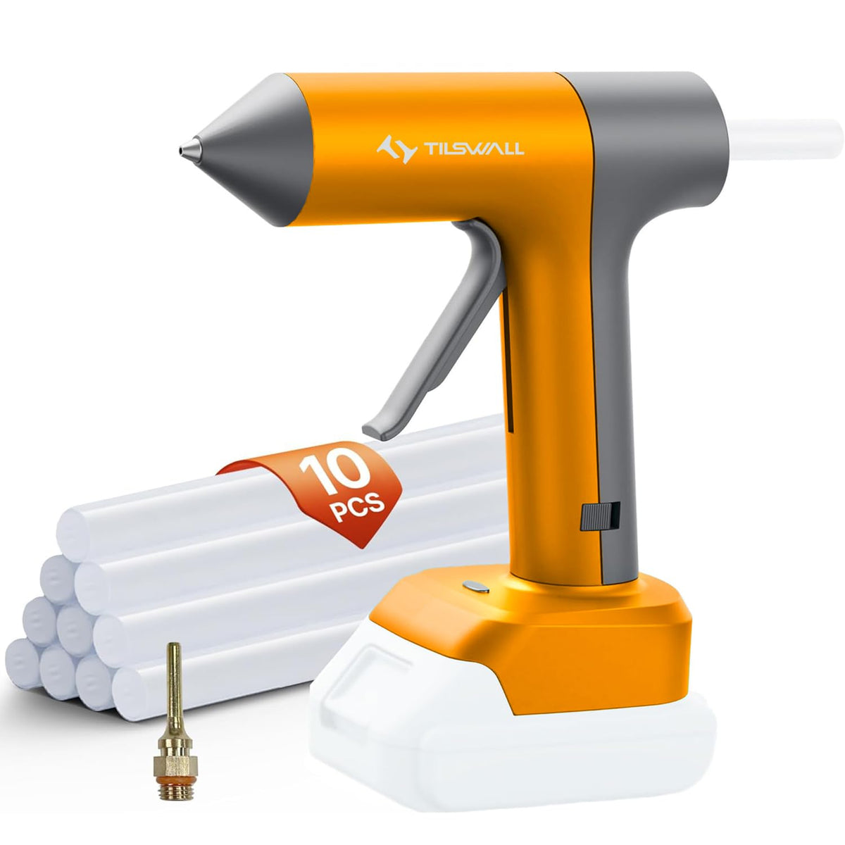 Tilswall 100W Cordless Hot Glue Gun, Compatible | Home Repair - Image 1