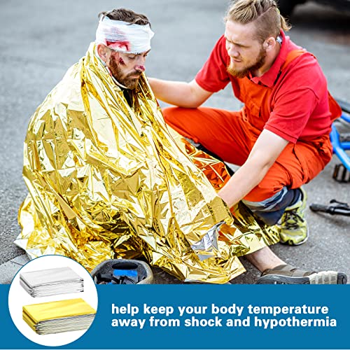 50 Pack Emergency Thermal Blankets Bulk, 51x82 in - Image 6