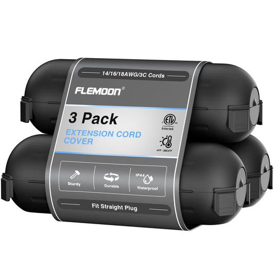 [3 Pack] Flemoon Outdoor Extension Cord Safety Cover | Home Repair - Image 1