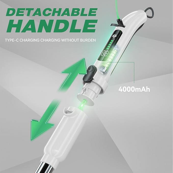 APLUSH Electric Spin Scrubber, IPX7 Waterproof Cordless Bathroom Cleaner Brush, Shower Scrubber with Adjustable Extension Handles 2 Speed, Cleaning Brush for Tub Shower Tile Floor,Black