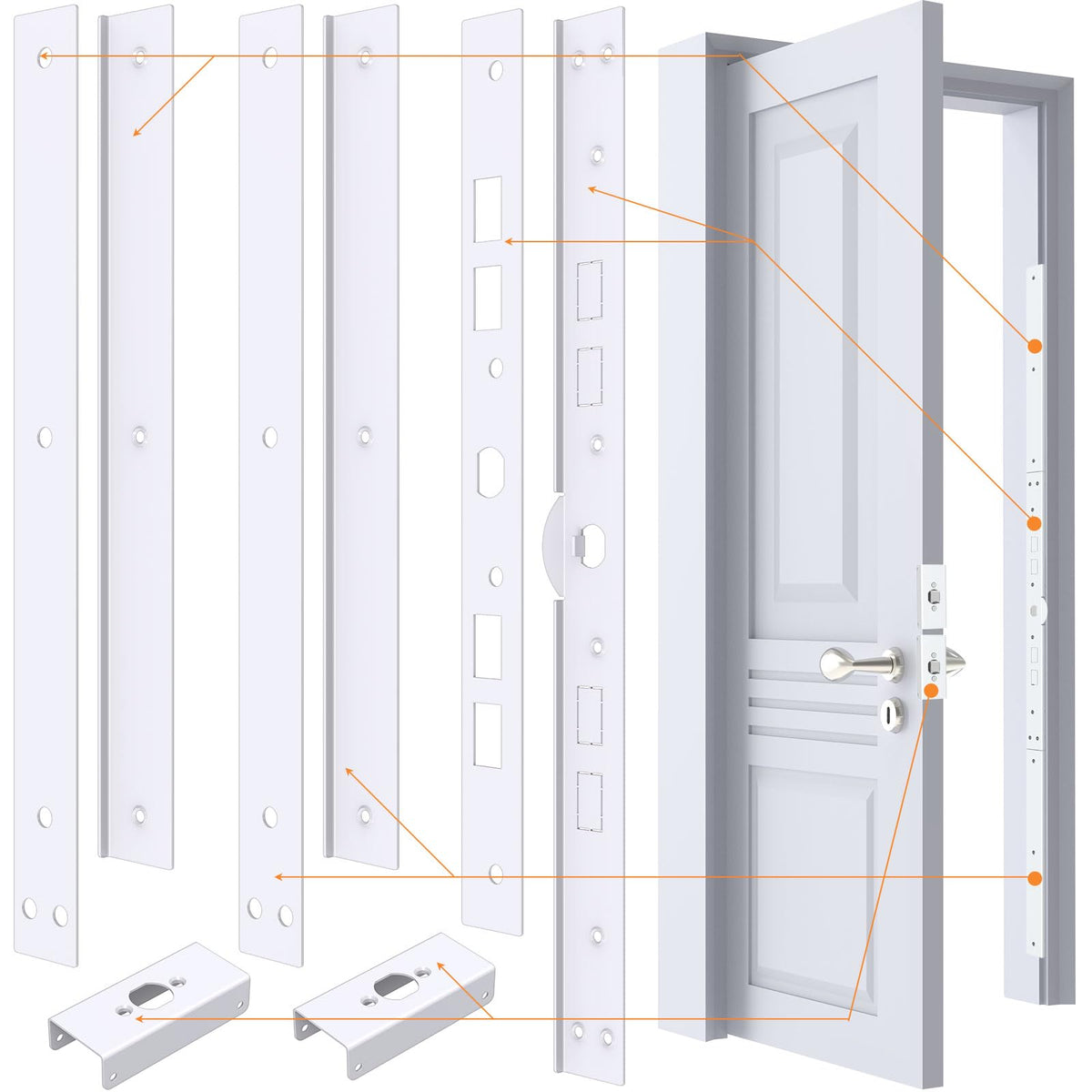 59-1/2 in Jamb Repair and Reinforcement Kit,Door | Home Repair - Image 1