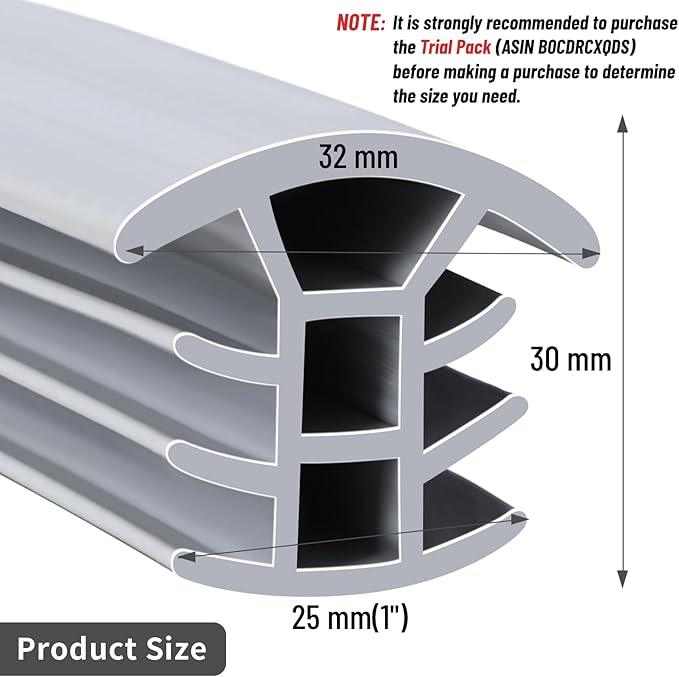 Flexible EPDM Rubber Strip (25 ft Long and 1 inch Wide) for Concrete Crack Repair and Replacement - Weather and Aging Resistant Expansion Joint Filler for Driveways and Sidewalks