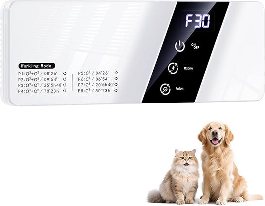 13 Modes Ozone Odor Eliminator for Strong Odor 99% Cat Litter Deodorizer Poof Odor Eliminator for Dogs, Negative Ion Air Purifier for Pets,Smoking, Painting, Kitchen,Toilet,Bedroom