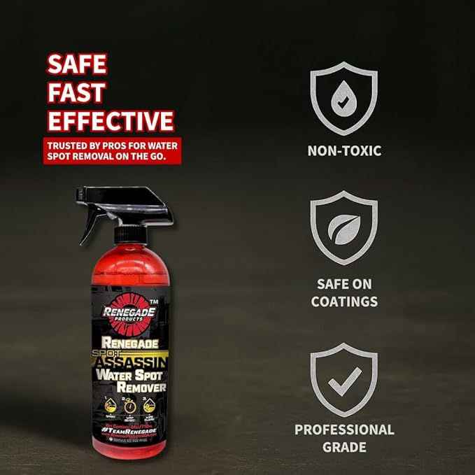 Renegade Products Water Spot Remover Safe on Polished Aluminum Non Acidic Base 24 Oz Bottle
