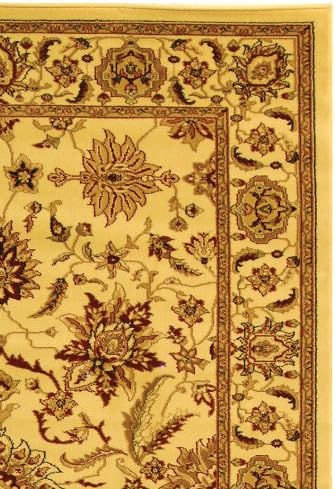 SAFAVIEH Lyndhurst Collection Area Rug - 5'3" x 7'6", Ivory & Ivory, Traditional Oriental Design, Non-Shedding & Easy Care, Ideal for High Traffic Areas in Living Room, Bedroom (LNH216A)