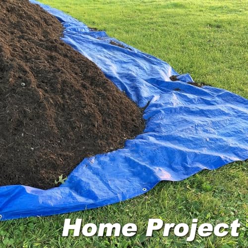Tarps Waterproof 8x10 Feet, 2 Pack Heavy Duty Blue Tarp Cover 8 - Image 5