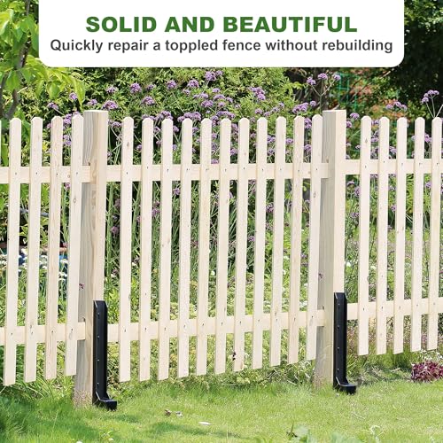 Fence Post Repair Kit, Heavy Duty One-Piece Steel Anchor & - Image 5