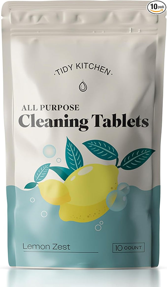 All-Purpose Cleaner Tablets, Multi-Surface on Counters, Stovetops, Tile, Wood, Bath & Glass, Water-Activated Concentrate, 10 Pack Refills