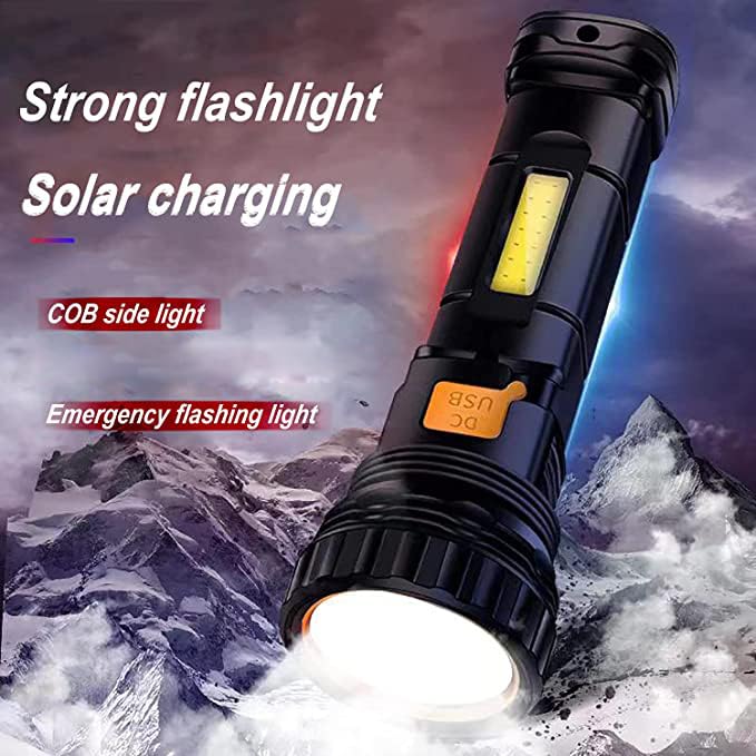 E-SHIDAI Solar Flashlight, Rechargeable flashlights for Camping - Image 3
