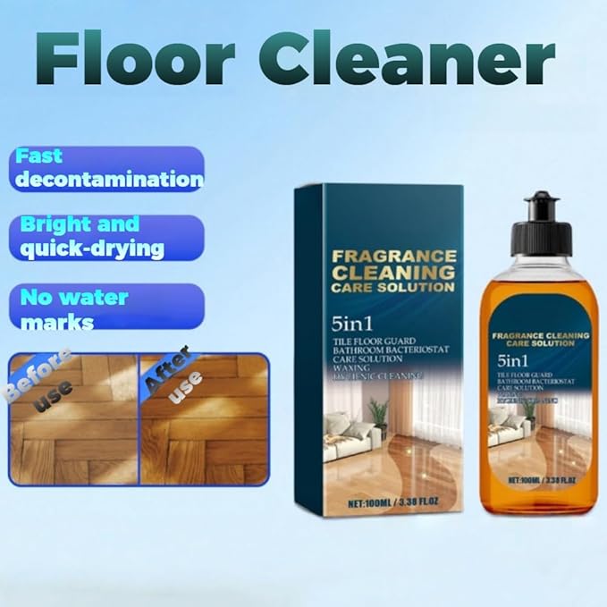 2026 New 5 In 1 Floor Cleaner, Fast-Drying Fragrance Cleaning Care Solution, Multi-Surface Floor Cleaner Stain & Odor Remover Floors Cleaners, Restore Hardwood Floors Shine (3Pcs)