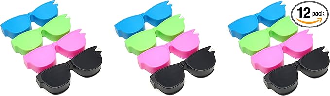 Calabria Kool Klean 12 Pack Eyeglasses Lens Cleaner Kit Pink/Blue/Green/Black 15ml Cleaning Spray, Microfiber Cleaning Cloth