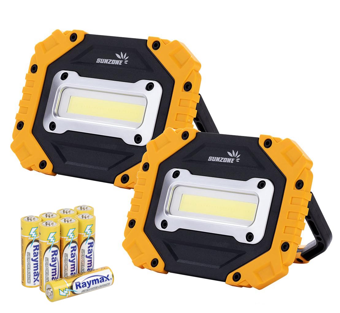 Sunzone Portable LED Work Light,AA Battery Powered Flood Lights - Image 1