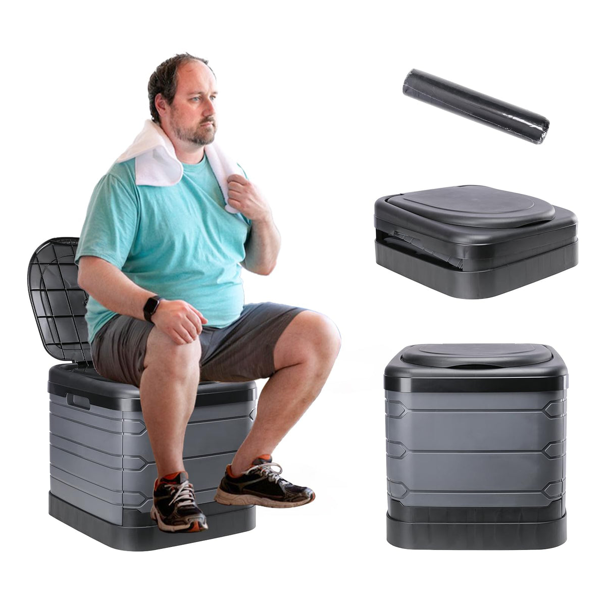 Upgrade XXL Portable Toilet,Folding Camping Toilet | Travel Essentials - Image 1