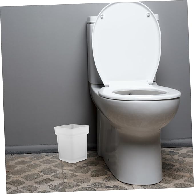 Heavy Duty Toilet Brush Holder Ceramic Brush Storage Cup Bathroom Scrubber Setting Small Storage Square Bowl
