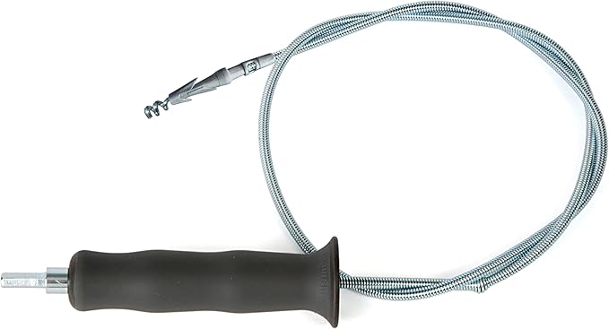 Reusable Sink Snake Clog Remover Tool that Attaches To Any Drill, Bathroom Bathtub Drain Cleaner Auger, Hair Catcher Drain Snake, 36 Inches Long, Stainless Steel, 1 Pack