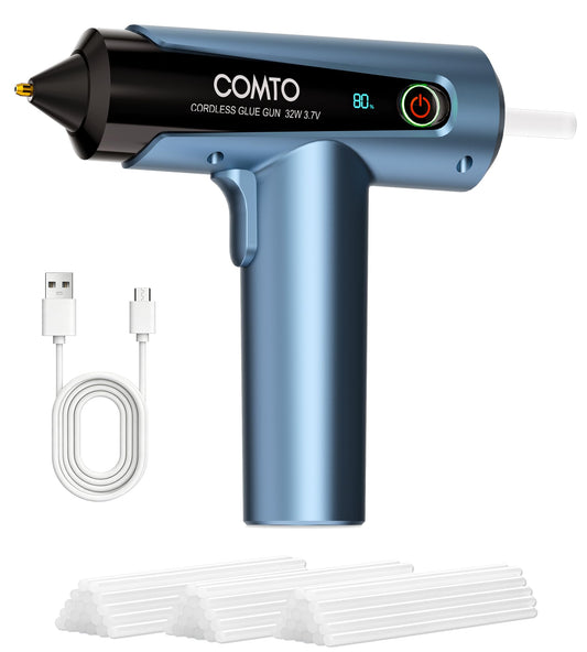 Cordless Hot Glue Gun, Auto Glue Feeding with 30 Glue Sticks - Image 1