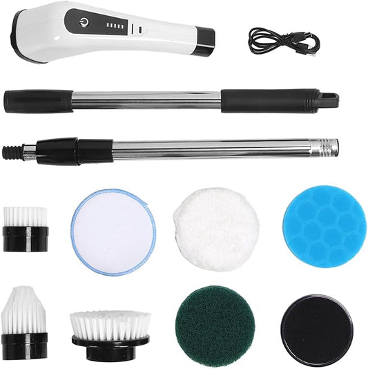 EVTSCAN Electric Spin Scrubber Cordless Handheld Adjustable Smart Power Shower Cleaning Brush 25W for Bathroom Tile Floor Car