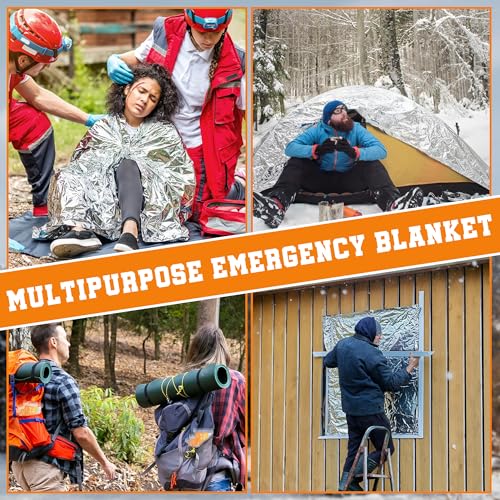 100 Pack Emergency Blankets - Mylar Thermal Space Blankets - Image 8