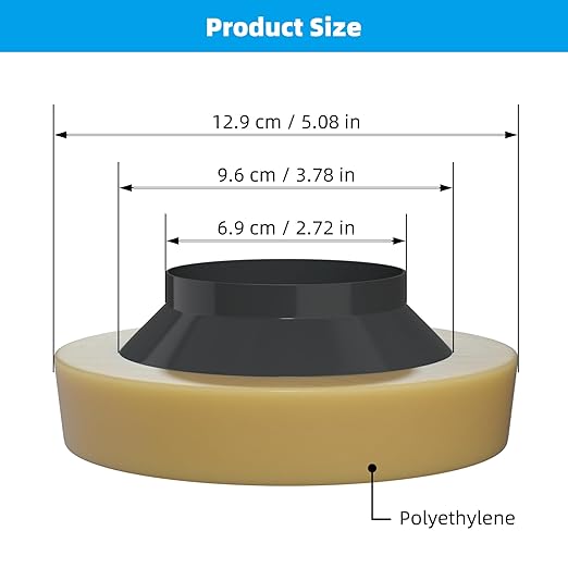 Hibbent Toilet Wax Ring, Thick Toilet Bowl Wax Ring Gasket for Toilet Bowl, Polyethylene Flange- Gas, Odor and Watertight Seal, Fits 3-inch and 4-inch Waste Line