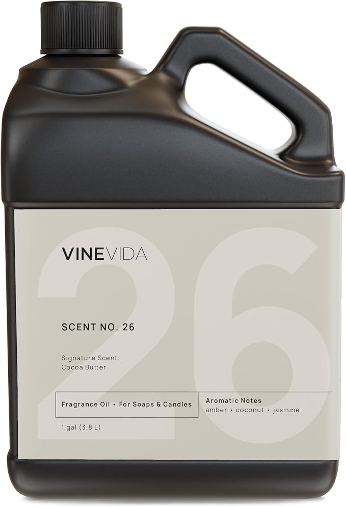 VINEVIDA [128oz] Cocoa Butter Fragrance Oil for Candle and Soap Making - Made in USA Natural Scents