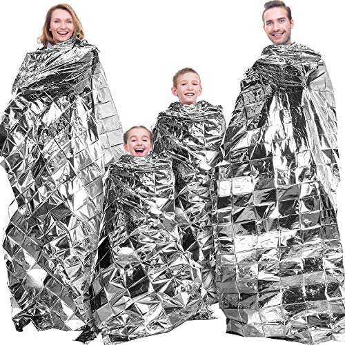 Maitys 4 Pcs Emergency Blankets Thermal Survival Foil Heat Sheets - Image 2