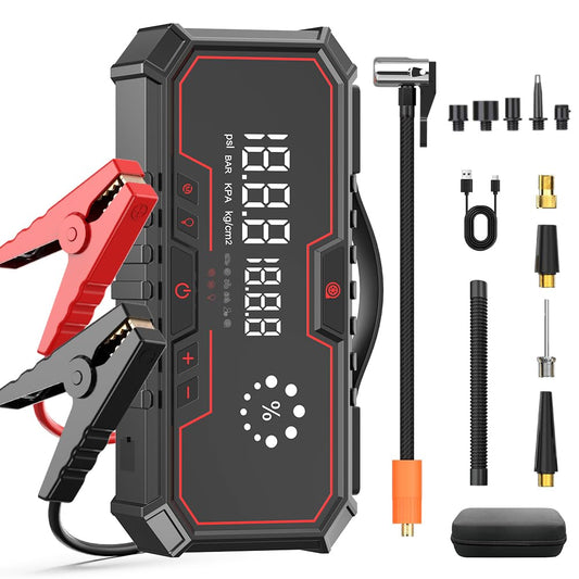 Jump Starter with air Compressor, 5000A Emergency Starter - Image 1