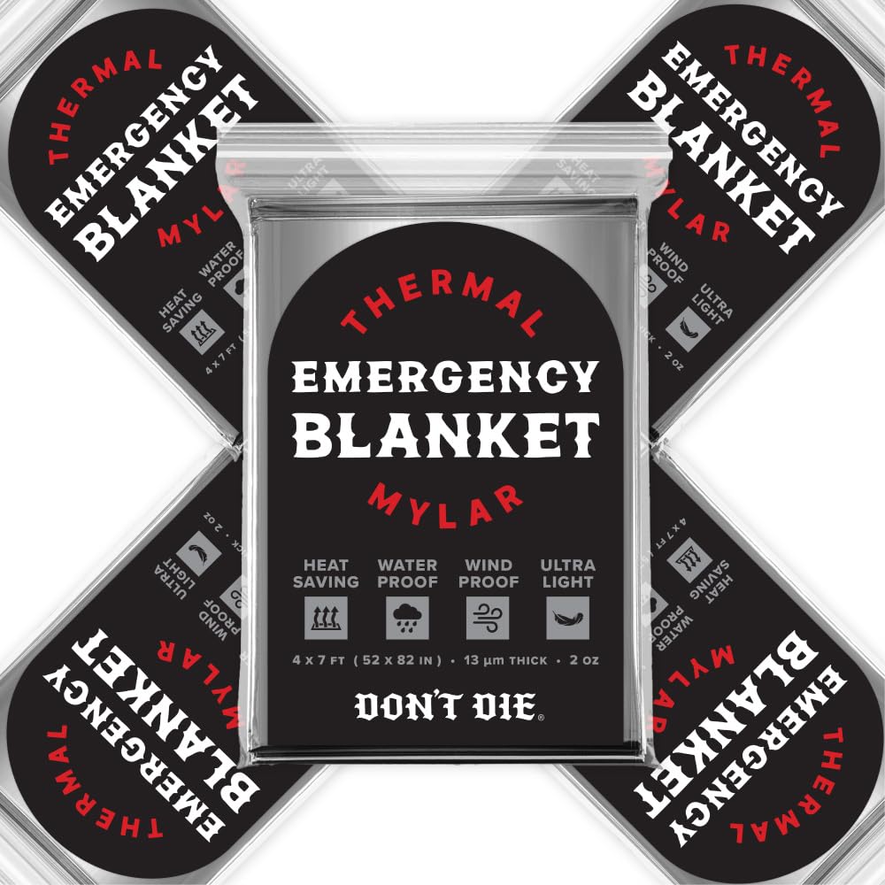 Emergency Blanket – 5 Pack – Thermal Mylar Foil Space Blankets - Image 1