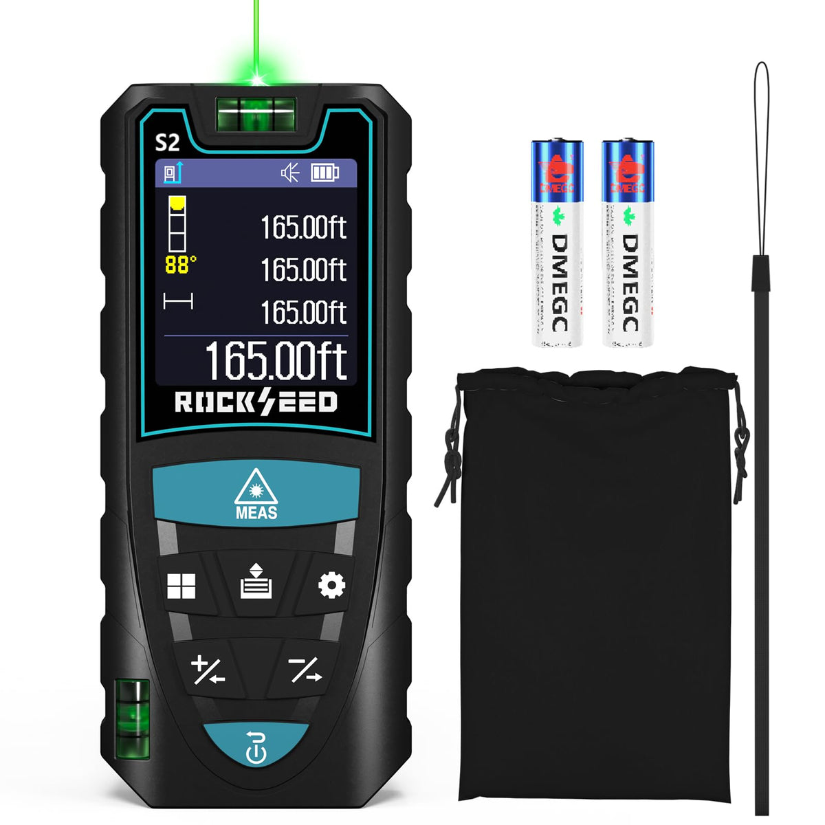 Laser Measuring Tool 165ft, RockSeed S2G Green Beam Laser - Image 1