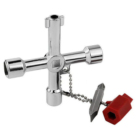 4 Way Sillcock Key with Bits, Multi-functional Water Key - Image 1