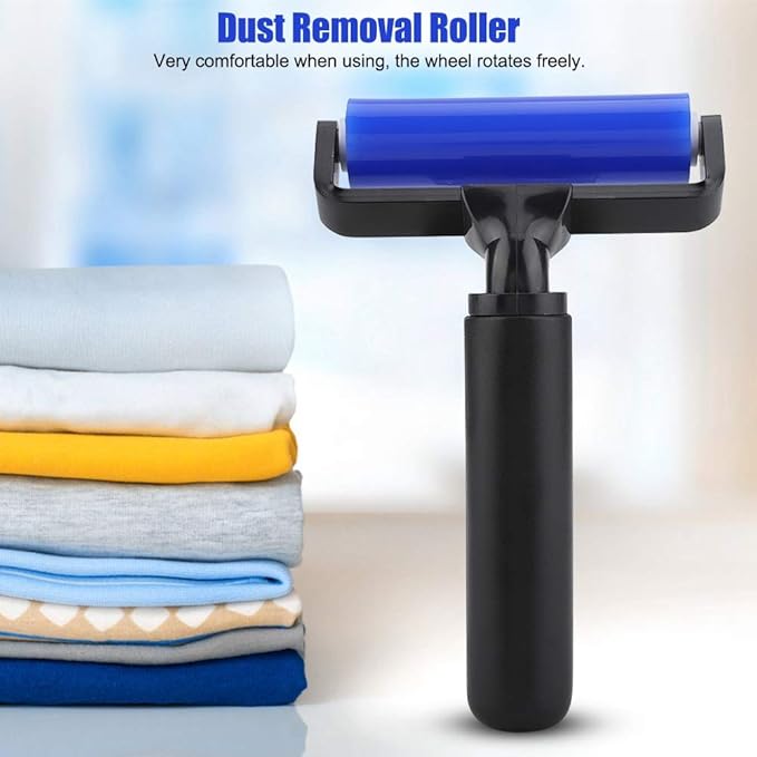 4 Inch Silicone Manual Roller Anti Static Cleaner Tool, Under The Action of Static Electricity, Small Impurities Will be Adsorbed on The Drum 4"