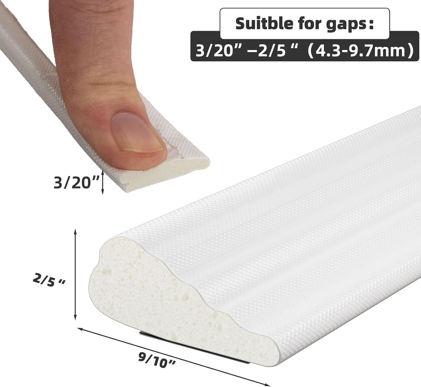 Weather Stripping Door & Window Seal – Self-Adhesive Foam Draft Stopper, Soundproof & Insulating (3-Pack, 16.4FT Each)