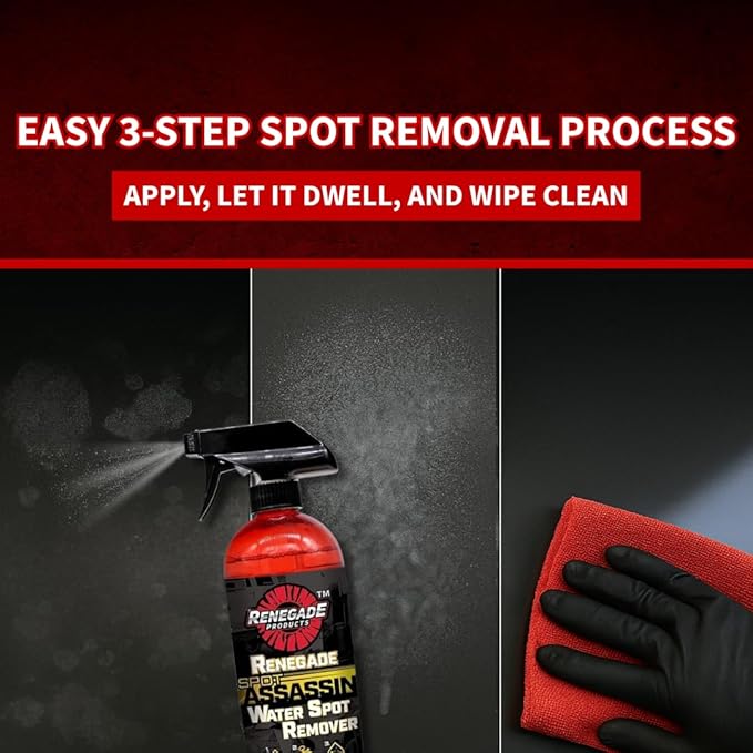 Renegade Products Water Spot Remover Safe on Polished Aluminum Non Acidic Base 24 Oz Bottle