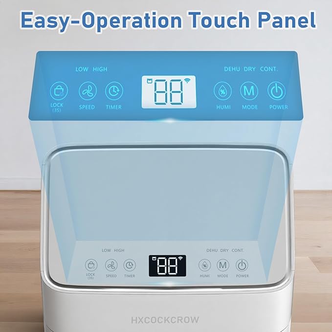 Dehumidifier for Basement Home 1200 Sq. ft, 17 Pints Dehumidifiers with Drain Hose for Bedroom Bathroom Large Room RV, 3 Working Modes, Intelligent Humidity Control, 24H Timer, Auto Defrost