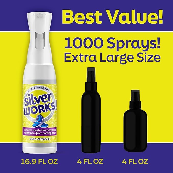 Shoe Deodorizer Spray For Smelly Shoes, Shoe Odor Elimination Spray, Boot, Sneaker, Foot Sweat Smell Eliminator, Stinky Shoes Odor Eliminator, Shoe Freshener, 16.9oz, Pack of 2