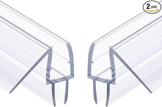 AmazerBath Shower Door Bottom Seal 39 inch (Set of 2) - Suitable for 1/4 Inch Glass, Frameless Glass Seal Strip Shower Door Sweep