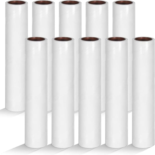 10 PCS Large Lint Roller Refill, 9.4 Inch Extra Sticky Lint Rollers for Pet Hair Stickys Rollers for Floor 60 Sheets per Roll for Cleaning Furniture Fabrics, Carpets and Hair