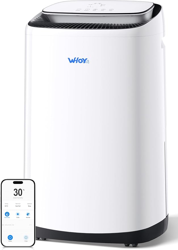 Dehumidifier for Basement 6,000 Sq Ft, 120 Pints Max. Smart Compressor,Intelligent Humidistat, Smart App-Controlled with Darin Hose And App Control for Basement, Bathroom,Living room,Bedroom,Home