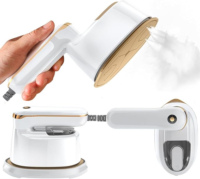 Travel Steamer Iron for clothes portable Mini,1100W Handheld garment steamers with 15s Fast Heat-up, 180° Foldable Handle & 4 Modes LCD Display,125ml Water Tank for Home,Business Trip,Travel