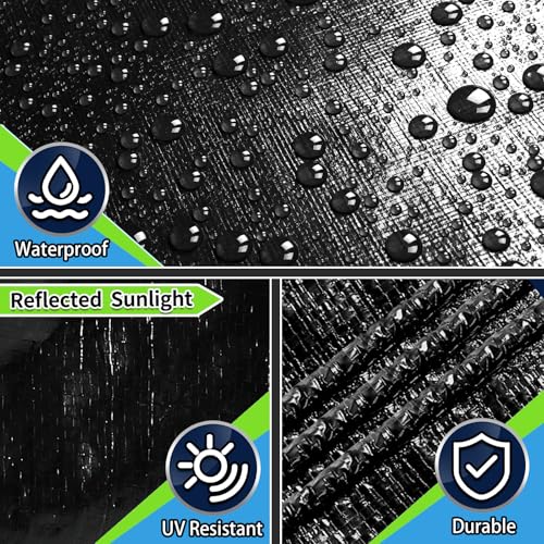 Black Tarps Heavy Duty Waterproof 10x12, 12 Mil Thick - Image 6