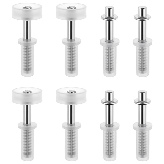 8 Pcs 3/8" Bi-Fold Door Top Roller Hardware Set, Bifold - Image 1