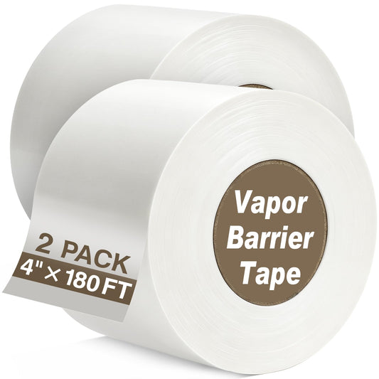 CHANGTIKEJI 2 Rolls Vapor Barrier Seam Tape, 4" x 180 ft - Image 1