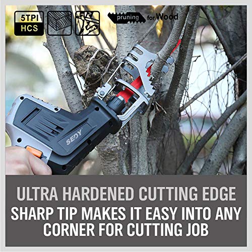 12-Inch Wood Pruning Reciprocating Saw Blades, 5TPI Saw - Image 6