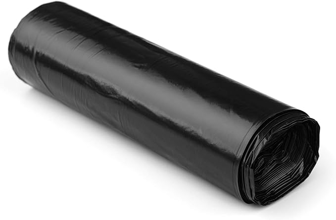 Plastic Sheeting Roll 4 MIL (20x100) Black for Painting, Plastic Tarp, Plastic Mulch, Weed Barrier, Concrete Moisture, Vapor Barrier, Construction Film, Lumber Tarp, Ground Cover