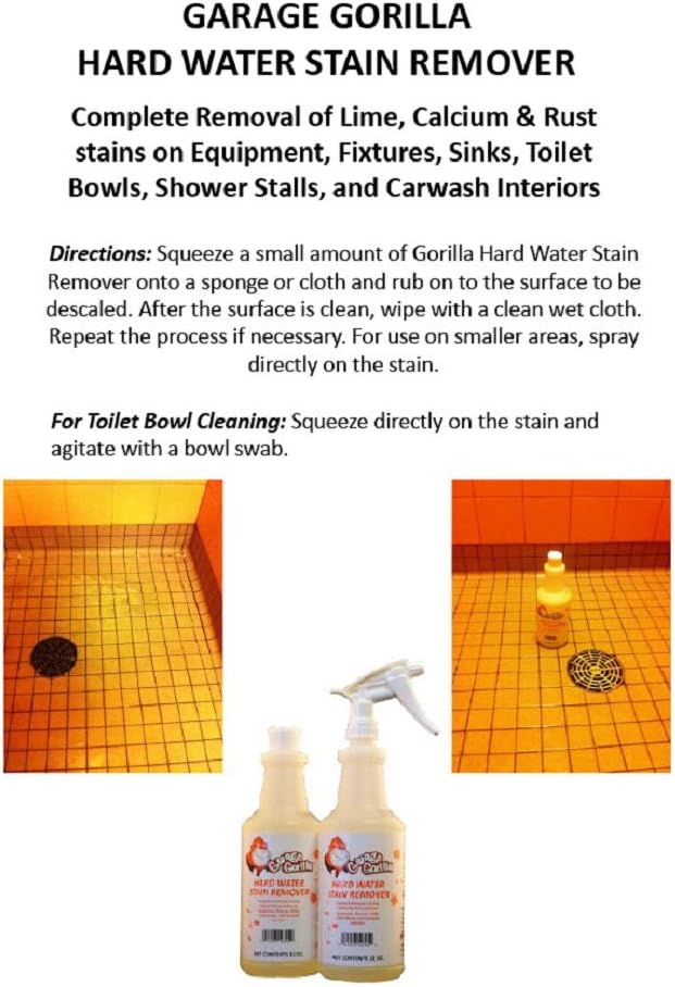 Bathroom Tuff Stain Remover - Removes Hard Water Rust Stains, 32oz. (Pack of 6)