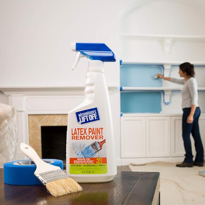 Motsenbocker's Lift Off 41301-3PK Latex Paint Remover Spray Removes Latex Paint and Enamel, Works on Multiple Surfaces, Water-Based, Biodegradable, 22 Fl Oz, Pack of 3